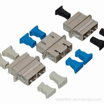SC-SC Duplex Fiber-optic Adapter, Available in Simplex and Duplex Type Metal and Plastic Version